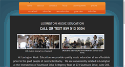 Desktop Screenshot of lexingtonmusiceducation.com